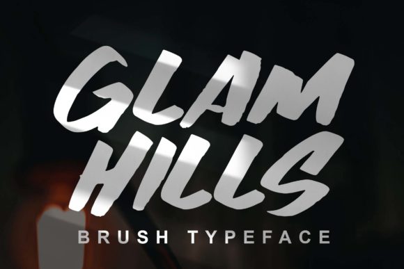 Glam Hills Font: A Cool Brushed Display Typeface