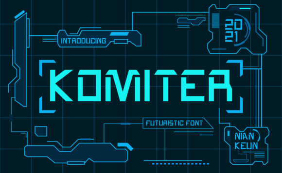 Komiter: A Futuristic Display Font for Editorial Work