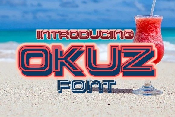 Okuz: A Bold Display Font for Real-World Branding