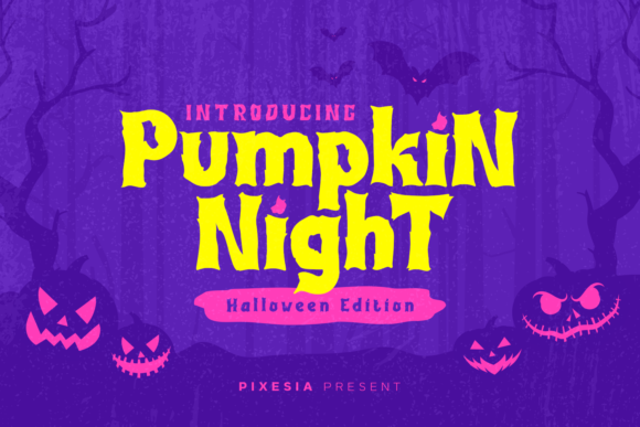 Pumpkin Night: A Display Font for Modern Charm